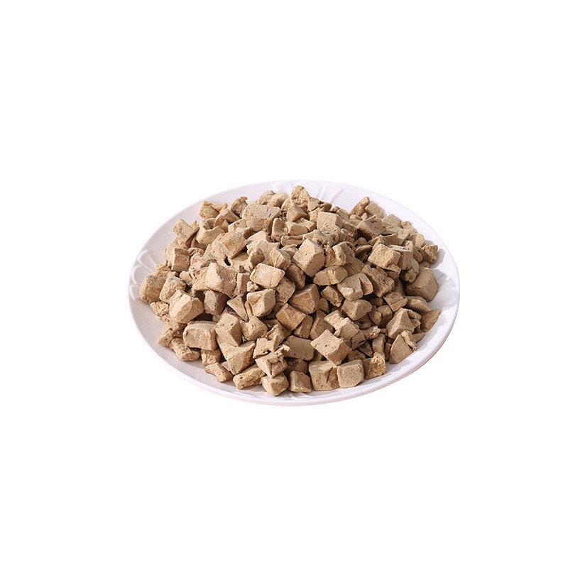 Freeze-dried duck liver cubes