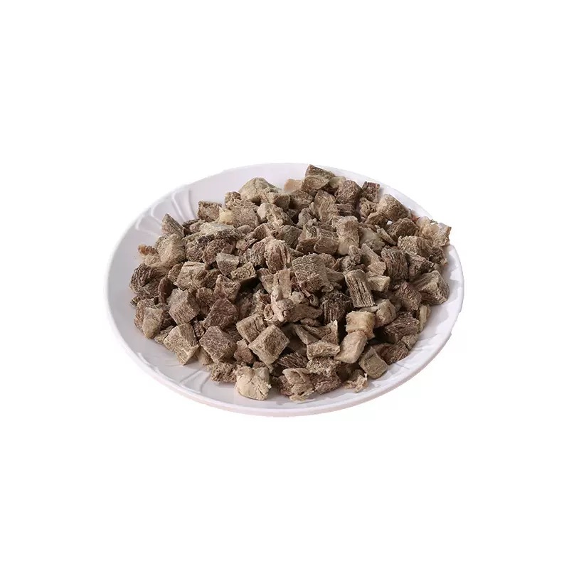 Freeze-dried beef liver cubes